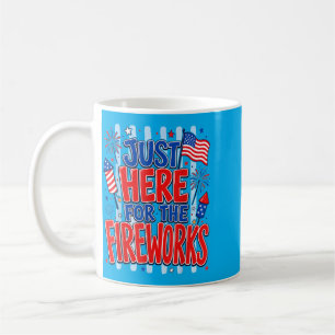 Here For The Fireworks Matching Couple 4th Of July Coffee Mug
