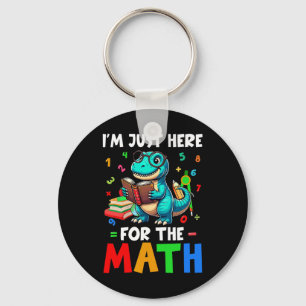 Here For The Math Cute T-rex Counting Number Math  Key Ring