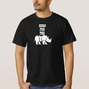 Here For The Rhino Emoji Customisable Festival T-Shirt