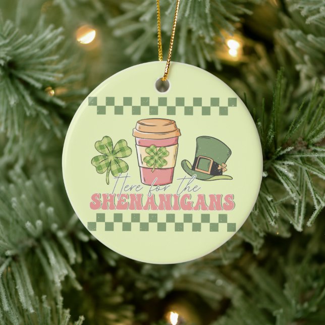 Here For The Shenanigans Ceramic Tree Decoration (Tree)