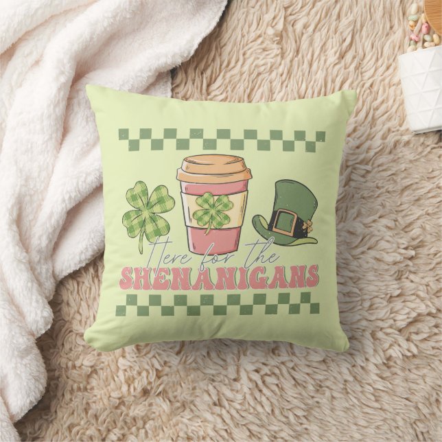 Here For The Shenanigans - Clover Coffee Cushion (Blanket)
