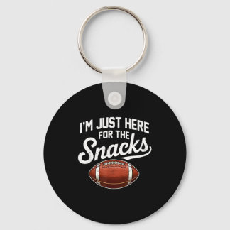 Here for the snacks american football funny womenH Key Ring