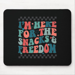 Here For The Snacks And Freedom 4th Of July Boys G Mouse Pad