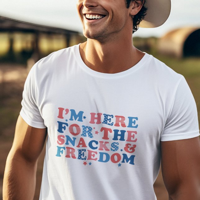 Here For The Snacks & Freedom The 4th of July T-Shirt (Creator Uploaded)
