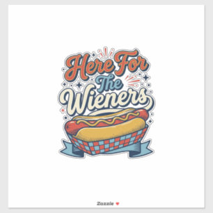 Here For The Wieners Vintage Hot Dog Shirt_1