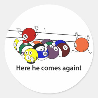 Here He Comes stickers