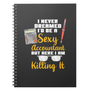 Here I Am A Super Accountant Notebook