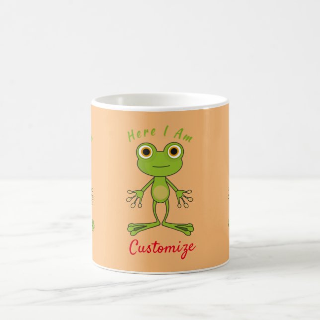 Here I am cute frog Thunder_Cove Coffee Mug (Center)