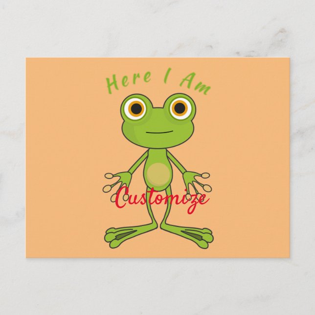 Here I am cute frog Thunder_Cove  Postcard (Front)