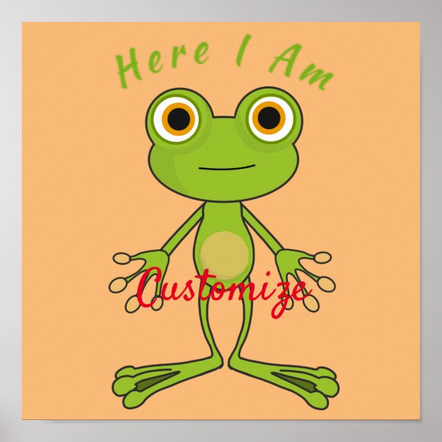 Here I am cute frog Thunder_Cove Poster (Front)