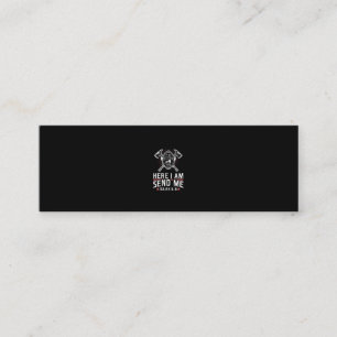 Here I Am Send Me Isaiah 68 Firefighter Mini Business Card