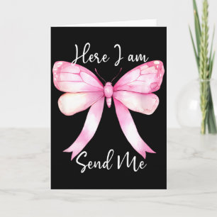 Here I Am Send Me Women Lord Send Me Christian Nk  Card