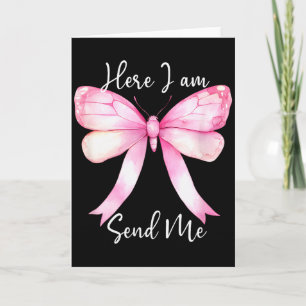 Here I Am Send Me Women Lord Send Me Christian Pin Card