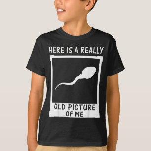 Here Is A Old Picture Of Me Funny Retro Graphic T-Shirt