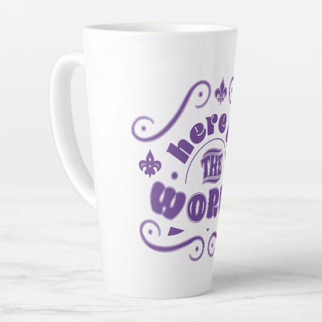 Here is the world latte mug (Left Angle)