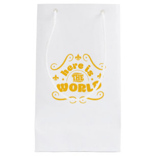 Here is the world small gift bag