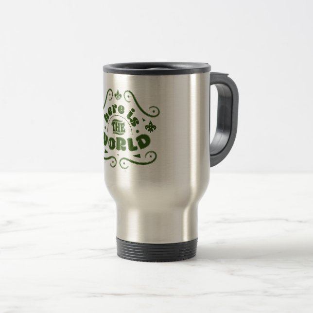 Here is the world travel mug (Front Right)