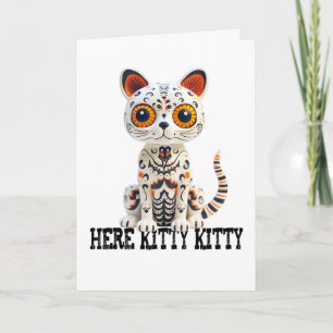 Here kitty cat mum dad kitten halloween DOTD Card
