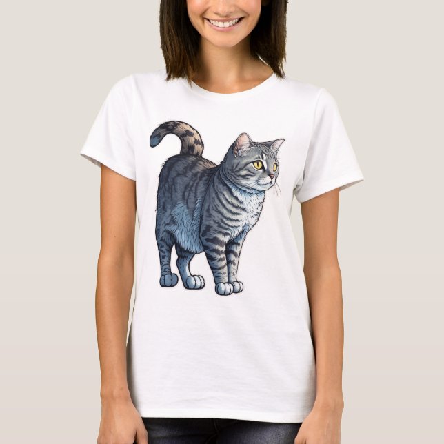 Here Kitty, Kitty!  Everybody loves a Tabby Cat! T-Shirt (Front)
