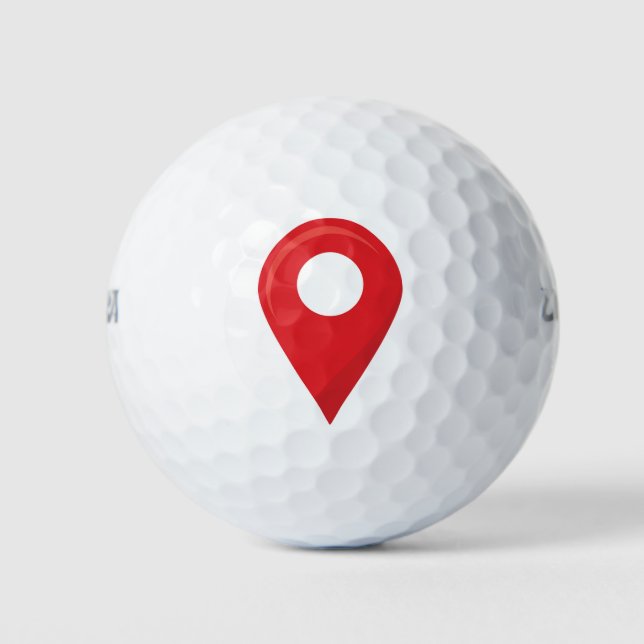 HERE Location Pin Golf Balls (Front)