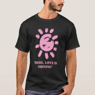 "HERE LOVE IS SHINING"   Custom Couple Monogram T-Shirt