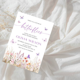  Here’s to a Lifetime of Butterflies Bridal Shower Invitation