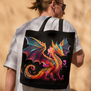 Here There Be Dragons Tote Bag