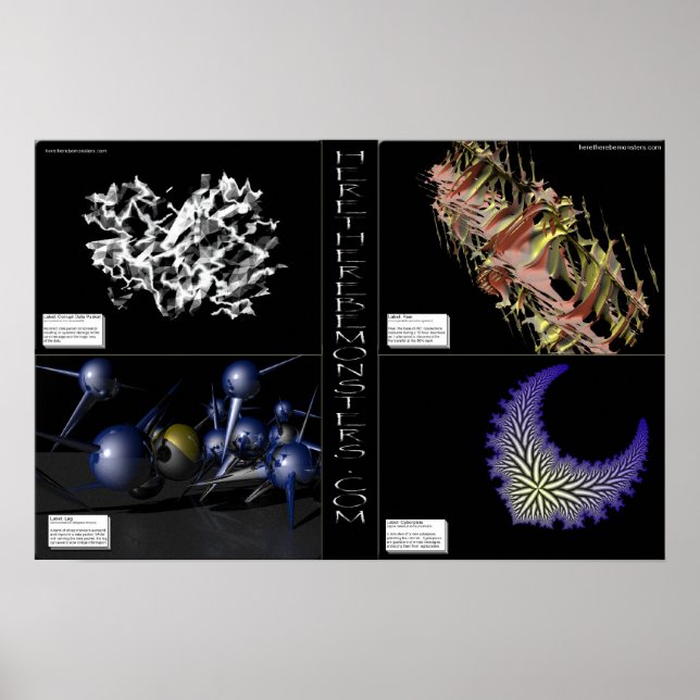 Here there Be monsters 4 pack Poster (Front)