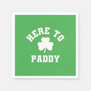 Here to Paddy Funny St Patrick's Day Shamrock  Napkin