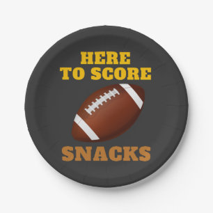 Here To Score Snacks Paper Plate