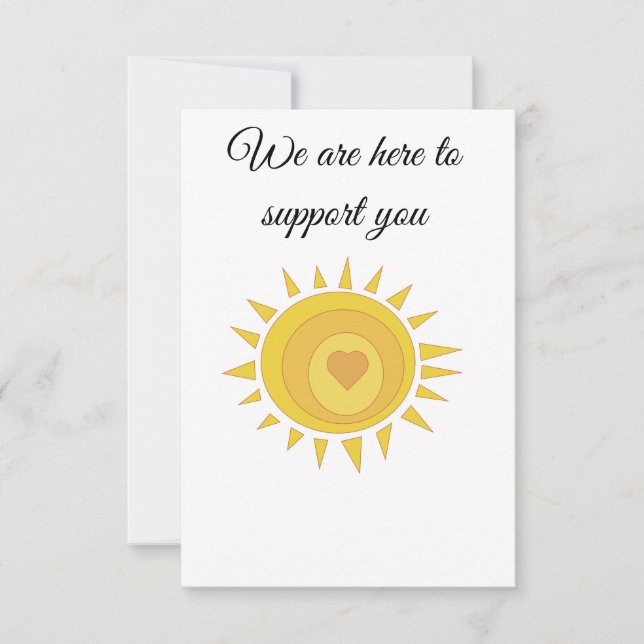 Here to support card (Front)