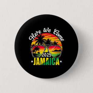 Here We Come Jamaica 2025 Family Vacation Travel M 6 Cm Round Badge