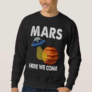Here We Come Mars Youth Space Tees Red Mars Planet