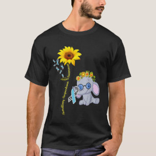 Hereditary Angioedema Awareness Ribbon Elephant Su T-Shirt