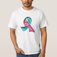 Hereditary Breast Cancer Slogan Watermark Ribbon