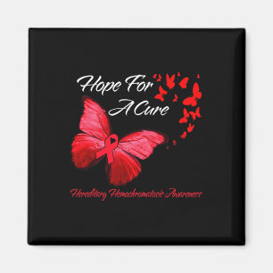 Hereditary Hemochromatosis Awareness Butterfly Red Magnet