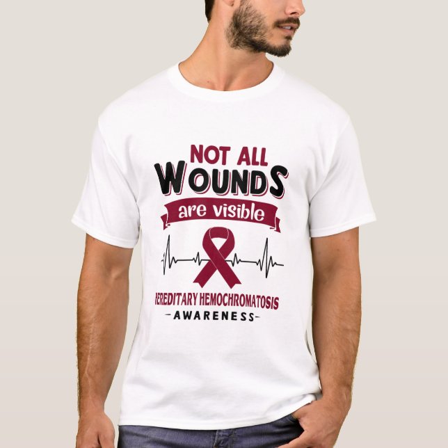 Hereditary Hemochromatosis Awareness Month Ribbon T-Shirt (Front)