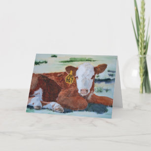 Hereford Calf Card