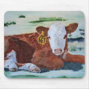 Hereford Calf Mouse Pad