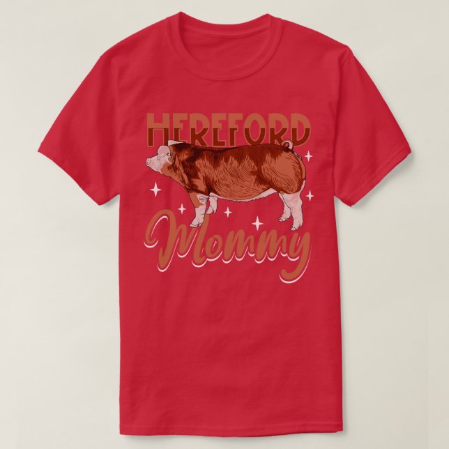 Hereford Pig Mummy T-Shirt (Design Front)