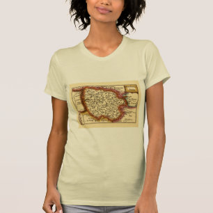 Herefordshire County England Old Antiquarian Map T-Shirt