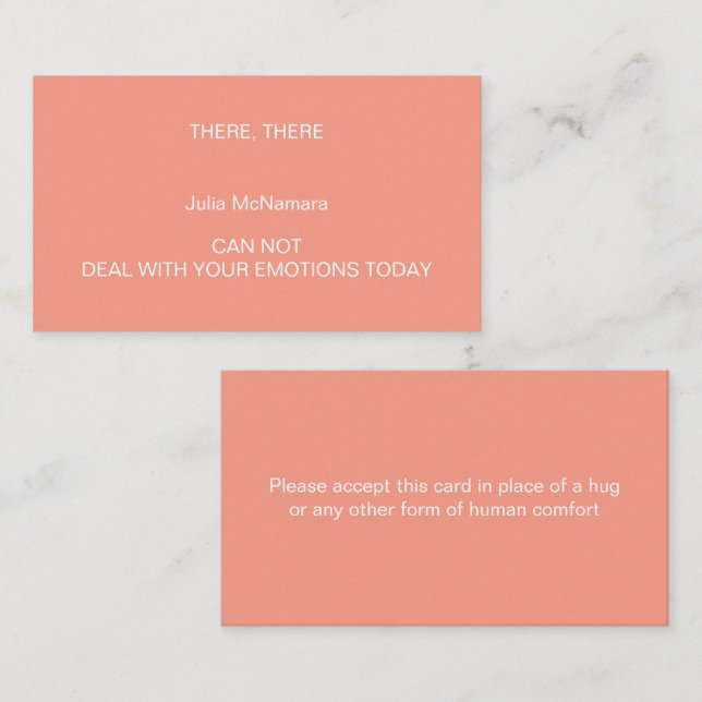 HERES A HUG Calling Card (Front/Back)