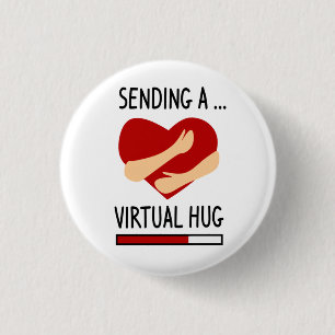 Here's a Virtual Hug 3 Cm Round Badge
