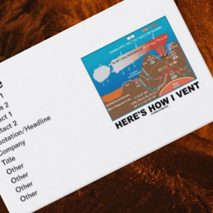 Here's How I Vent (Deep Sea Vent Chemistry Humour) Business Card