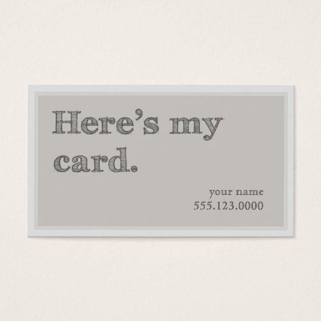 "Here's My Card" Networking Groupon (Front)