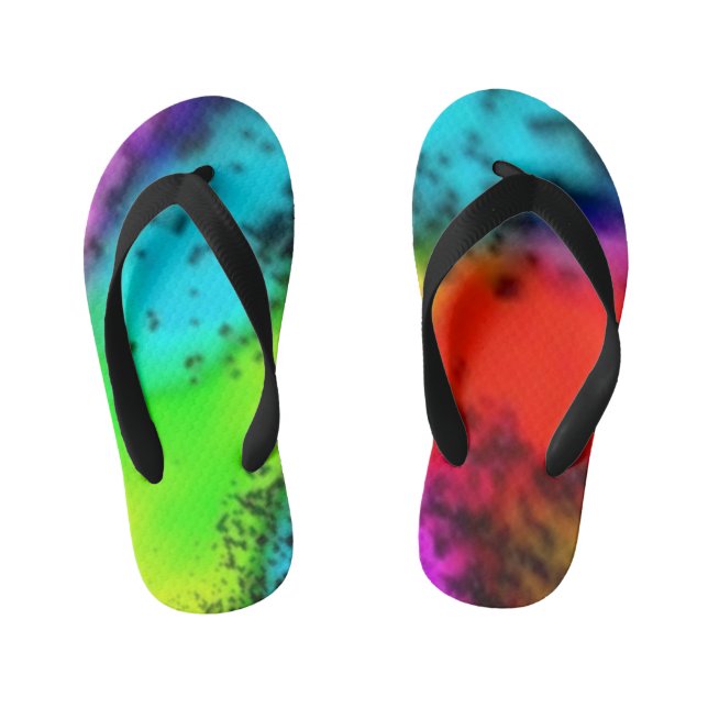 "Here's the Colour" Custom Flip Flops, Kids Kid's Jandals (Footbed)