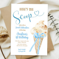 Here's the Scoop Blue Ice Cream First Birthday
