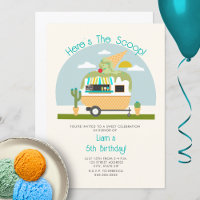 Here's The Scoop Green Ice Cream Truck Birthday