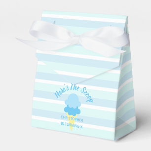 Here's The Scoop Ice Cream Summer Boy Birthday Favour Box