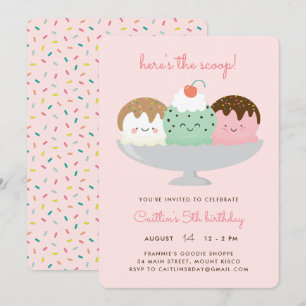 Here's the scoop invitation
